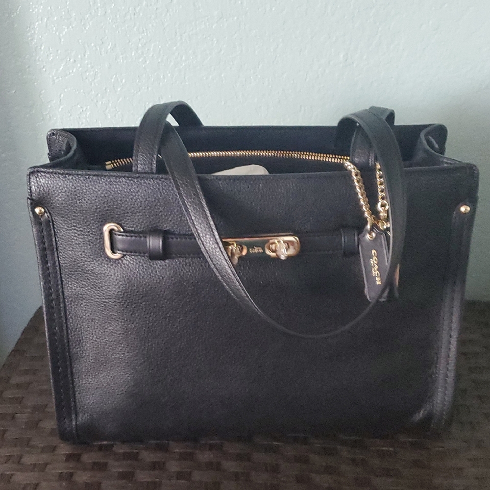 Coach Black Leather Satchel